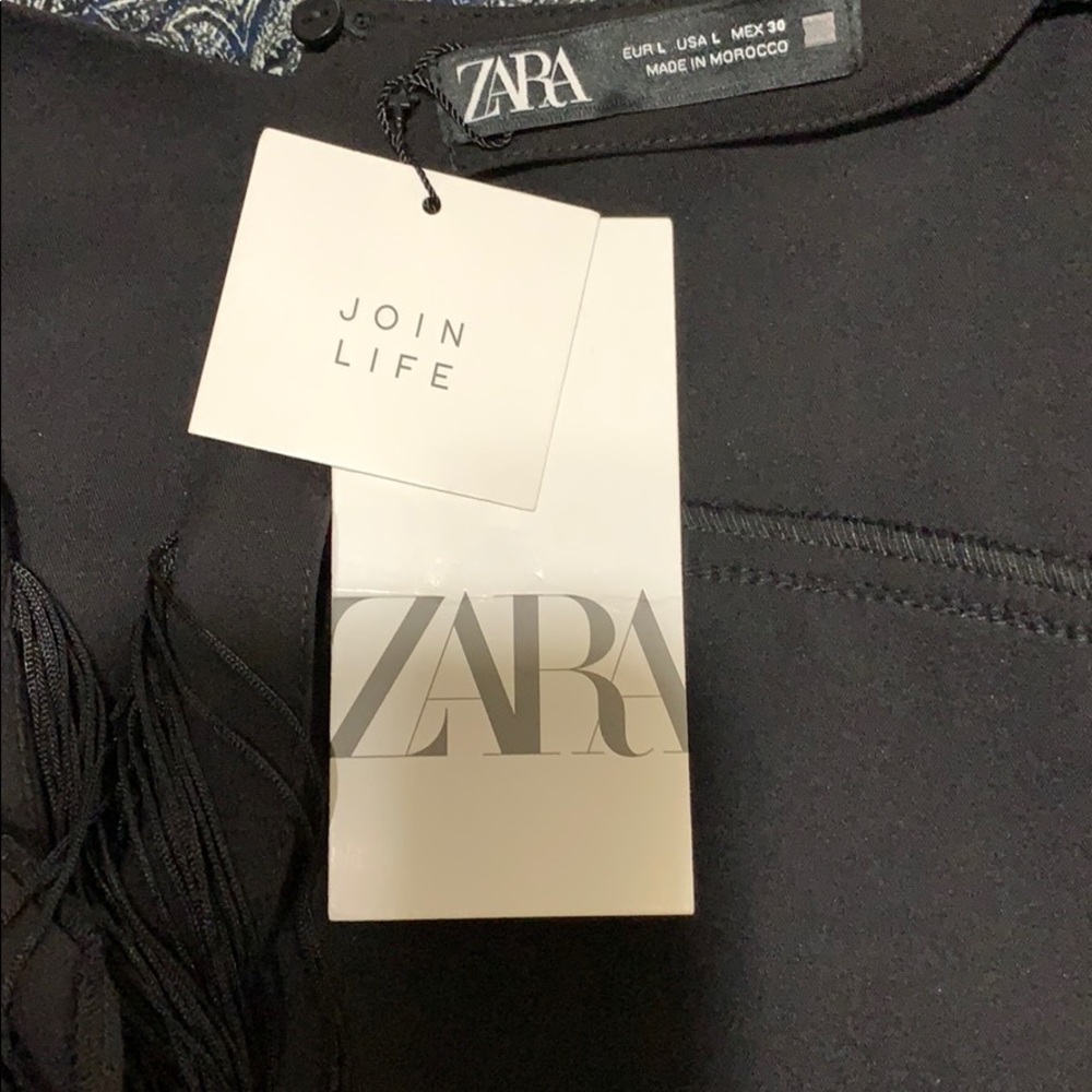 New with tag Zara fringed mini dress / L - Picture 11 of 15